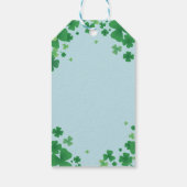 Minimalistischer St. Patrick’s Day Kleeblattrahmen Geschenkanhänger (Rückseite)