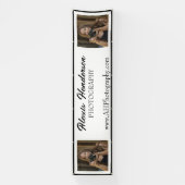 Minimalistischer Stand für Schwarz/Weiß-Script Banner (Vertikal)