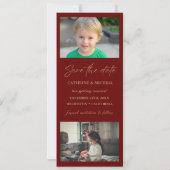 Minimalistischer Standrahmen für das Hochzeitshaus Save The Date (Rückseite)