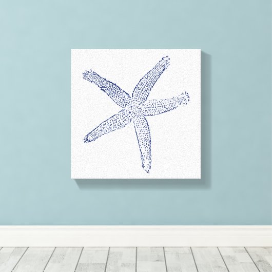 Minimalistischer Starfish Leinwanddruck (Insitu (Holzboden))