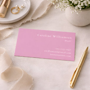 Minimalistischer staubiger Lavendel Elegant Profes Visitenkarte