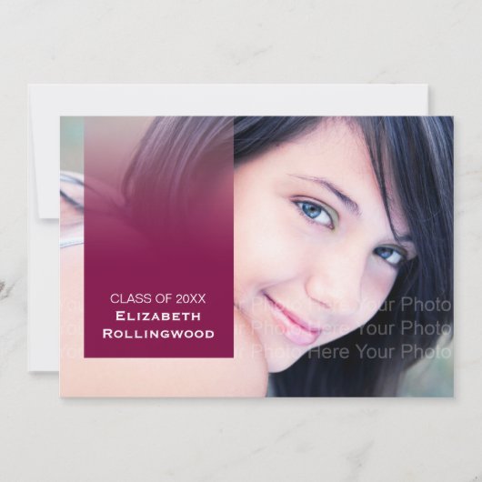 Minimalistischer Steigungs-Block: Rot Einladung (Vorderseite)