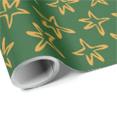 Minimalistischer Sternen-Weihnachtsbaum Geschenkpapier (Rolleneckpunkt)