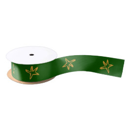 Minimalistischer Sternen-Weihnachtsbaum Satinband
