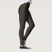 Minimalistischer Sternenhimmel Schwarze Leggings (Rechts)