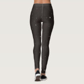 Minimalistischer Sternenhimmel Schwarze Leggings (Rückseite)