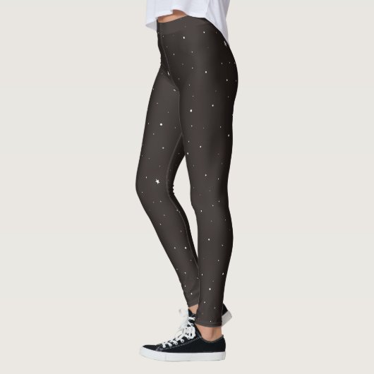 Minimalistischer Sternenhimmel Schwarze Leggings (Links)
