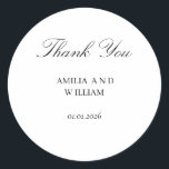 Minimalistischer Sticker für die Hochzeitsnadel<br><div class="desc">Fügen Sie mit diesen minimalistischen Hochzeitsumschlag-Aufklebern eine personalisierte und elegante Touch zu Ihrem Hochzeitsgeschenk hinzu. Diese speziell für das Versiegeln von Umschlägen, Gefälligkeitstaschen, Dankeschön-Noten oder Geschenkverpackungen konzipierten Rundaufkleber zeichnen sich durch ein sauberes, modernes Design mit Monogramm oder Initialen aus. Diese Aufkleber eignen sich ideal für Hochzeiten, Brautpartys, das Speichern von...</div>