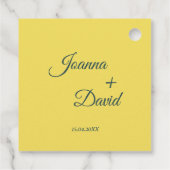 Minimalistischer Stil | Calligrafy Schriftart Wedd Geschenkanhänger (Rückseite)