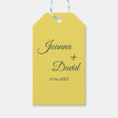 Minimalistischer Stil | Calligrafy Schriftart Wedd Geschenkanhänger (Vorderseite)