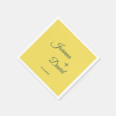 Minimalistischer Stil | Calligrafy Schriftart Wedd Serviette (Ecke)