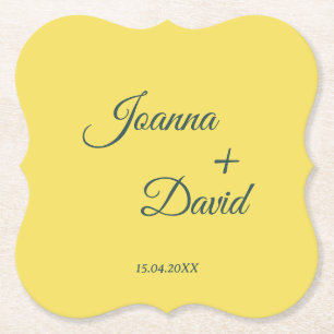 Minimalistischer Stil Calligrafy Schriftart Wedd Untersetzer