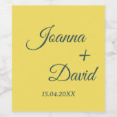 Minimalistischer Stil | Calligrafy Schriftart Wedd Weinetikett (Einzelnes Label)