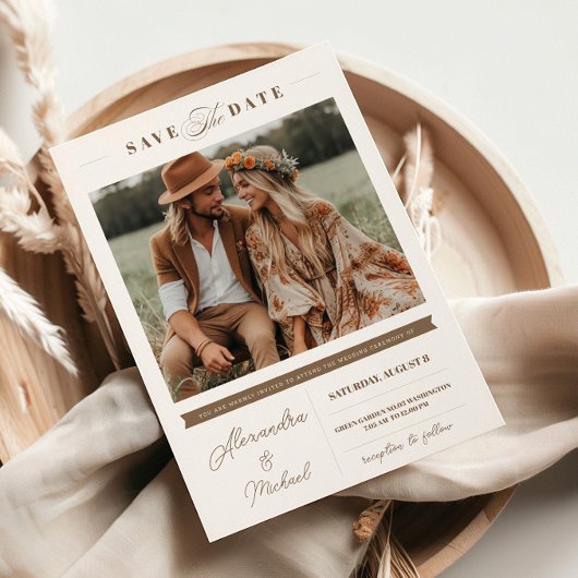 Minimalistischer Stil | Ein Foto Einladung