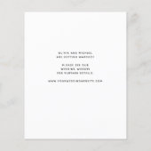 Minimalistischer Stil | Ein Foto Save the Date (Rückseite)