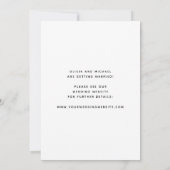 Minimalistischer Stil | Ein Foto Save the Date (Rückseite)