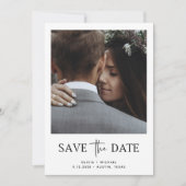 Minimalistischer Stil | Ein Foto und QR-Code Save The Date (Vorderseite)