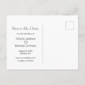Minimalistischer Stil Foto-Chic Save the Date Ankündigungspostkarte (Rückseite)