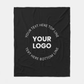 Minimalistischer Stil für Ihr Logo Fleecedecke (Vorderseite)