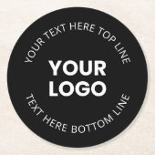 Minimalistischer Stil für Ihr Logo Runder Pappuntersetzer (Vorderseite)
