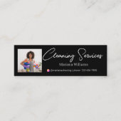 Minimalistischer Stil Reinigungsservice Foto schwa Mini Visitenkarte (Vorderseite)