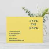 Minimalistischer Stil | Retro-Schriftart-Hochzeit Save The Date (Stehend Vorderseite)