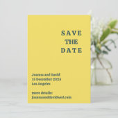 Minimalistischer Stil | Retro-Schriftart-Hochzeit Save The Date (Stehend Vorderseite)