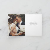 Minimalistischer Stil | Zwei Fotos Hochzeit Dankeskarte (Innenseite)