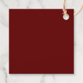 Minimalistischer, stilvoller Brief Square Foil Gef Geschenkanhänger (Rückseite)