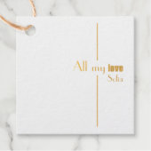 Minimalistischer, stilvoller Brief Square Foil Gef Geschenkanhänger (Vorderseite)