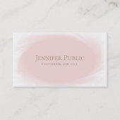 Minimalistischer stilvoller Entwurf erröten rosa Visitenkarte (Vorderseite)