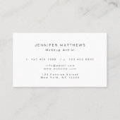 Minimalistischer stilvoller grauer Monogramm-Name Visitenkarte (Rückseite)