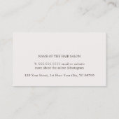 Minimalistischer, stilvoller Pastel Bold Friseur Visitenkarte (Rückseite)