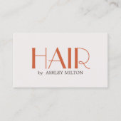 Minimalistischer, stilvoller Pastel Bold Friseur Visitenkarte (Vorderseite)