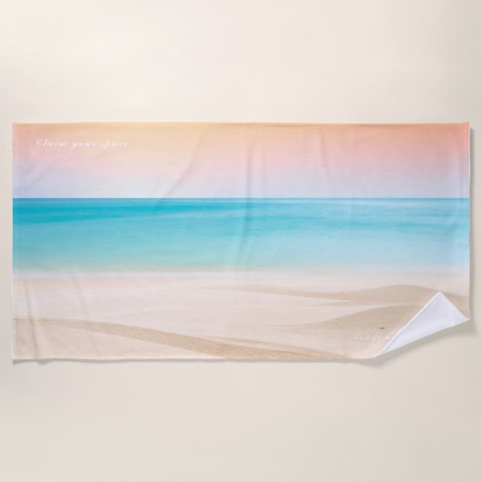 Minimalistischer Strand-Gradient-Handtuch – Sonnen Strandtuch (Vorderseite)