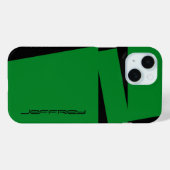 Minimalistischer Streifen, Name, Case-Mate iPhone Hülle (Rückseite (Horizontal))