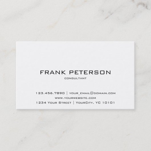 Minimalistischer strukturierter umgekehrter visitenkarte (Vorderseite)