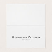 Minimalistischer strukturierter umgekehrter visitenkarten (Außenseite Aufgefaltet)