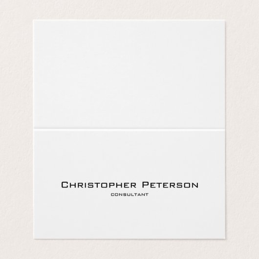 Minimalistischer strukturierter umgekehrter visitenkarten (Außenseite Aufgefaltet)