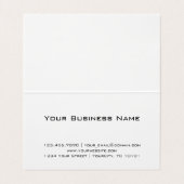 Minimalistischer strukturierter umgekehrter visitenkarten (Innenseite Aufgefaltet)