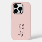 Minimalistischer, stylischer Individuelle Name Blu Case-Mate iPhone Hülle (Rückseite)