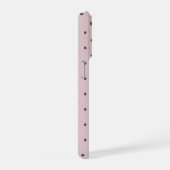 Minimalistischer süßer weicher hellrosa brauner Tu iPhone Hülle (Rechte Seite)