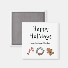 Minimalistischer süßer Winter Frohe Weihnachten Magnet