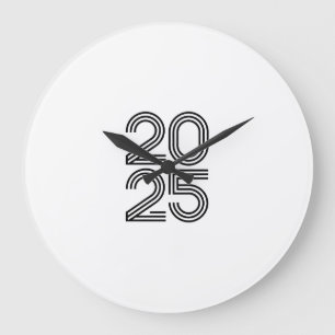 Minimalistischer T - Shirt 2025 - Entwurf für das Große Wanduhr
