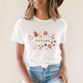 Minimalistischer T - Shirt der Herbstflora