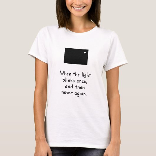 Minimalistischer T - Shirt mit blinkendem Licht un (Vorderseite)