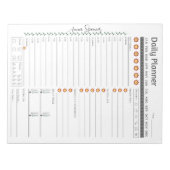 Minimalistischer Tagesplaner - Anpassbarer Name Notizblock (Vorderseite)