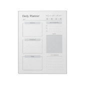 Minimalistischer Tagesplaner Notepad Notizblock (Rotiert)