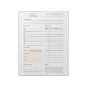 Minimalistischer Tagesplaner Notizblock (Rotiert)