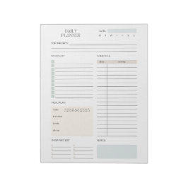Minimalistischer Tagesplaner Notizblock